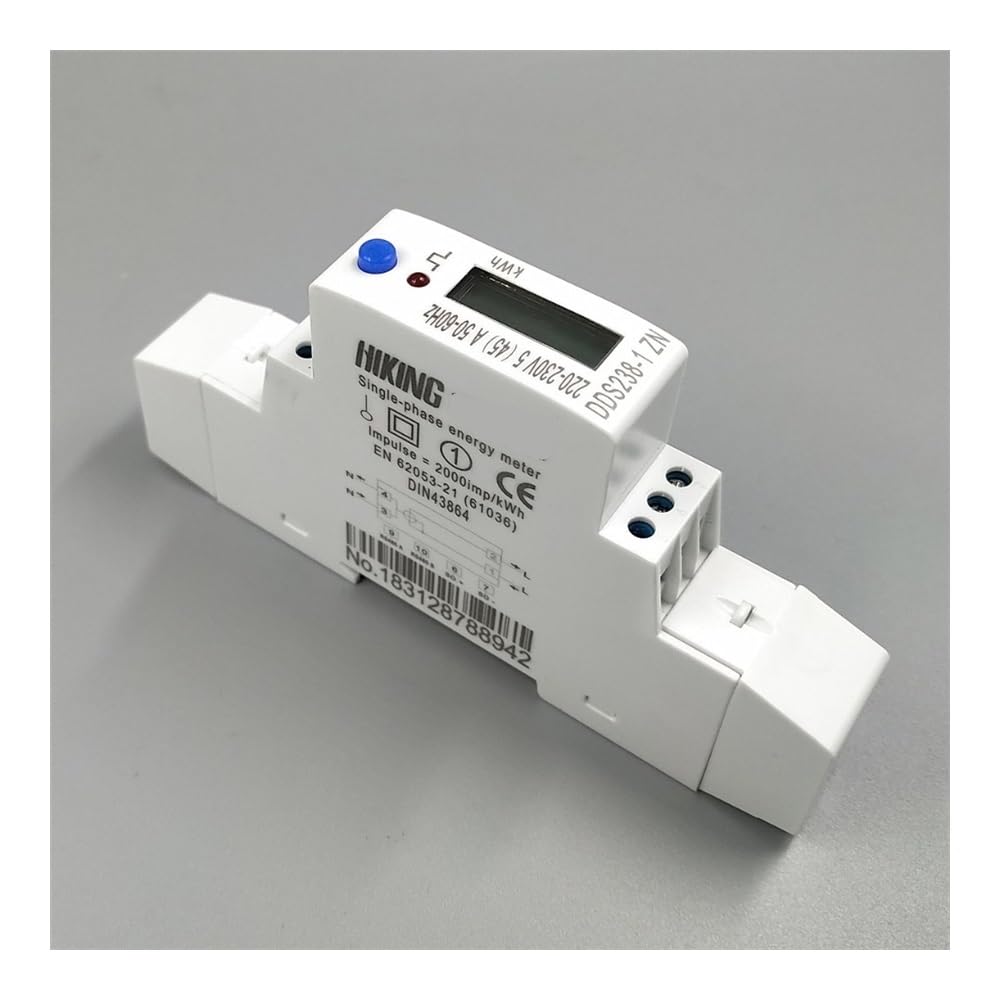POWTAXBJGD 5(45) A 45A MAX 220V 230V 50HZ 60HZ Voltage Current Single Phase Din Rail KWH Watt Hour Meter with RS485 MODBUS-RUT