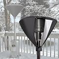 Patio Heater Top Cover - 600D Waterproof Canvas Outdoor Glass Tube Round Head Protector, Up to 31" Dia (Top Cover Only)