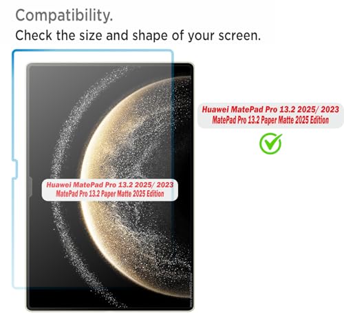 Image of Screen Guard Compatible With Huawei MatePad Pro 13.2 2025 /2023 Tab & Huawei MatePad Pro 13.2 Paper Matte 2025 Edition (13.2 inch Inch Tablet) Screenguard Not a Tempered Glass Screen Protector