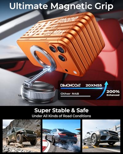 Image of DIMONCOAT 2026 Upgraded Vacuum for Magsafe Car Mount【119+LBS Strongest Suction & Dual-Form Design】 Magnetic Phone Holders for Your Car, 360 Adjustable Car Phone Holder Mount for iPhone 17 Pro S26