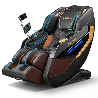 Gethope 4D Zero Gravity Full Body Massage Chair Recliner, 57.1" SL-Track
