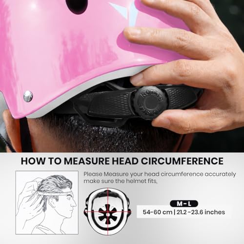 Image of Jaspo Skate Mate Protective Skating Kit for Kids - Helmet with Adjuster, Knee Elbow Pads & Wrist Guards, Safety Gear Set for Skating, Cycling & Skateboarding (Pink, Large)
