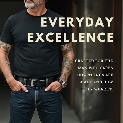 Handmade Black Leather Belt – Heavy Duty Full-Grain Leather – Extra Thick - Everyday – Rugged – Best Father’s Day Gift Ever! (32 Belt / 30 Pants)3