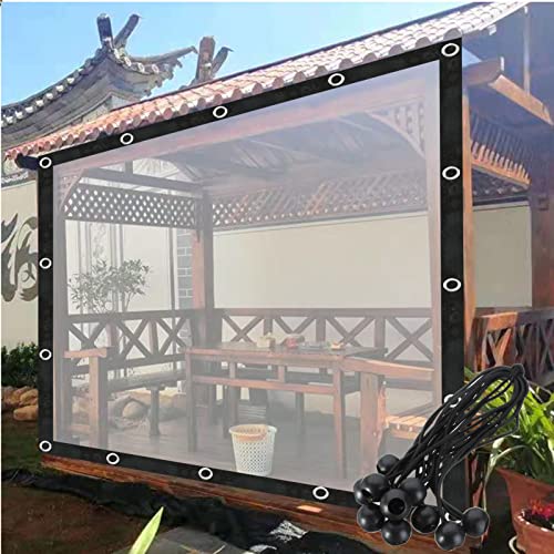 HAEGDFD Impermeable Lonas Transparentes Exterior Durable Cortina para Exteriores, por Jardín, al Aire Libre, Cámping, Carpa, Cobertizo de Flores, Pérgola(3x2.5m)