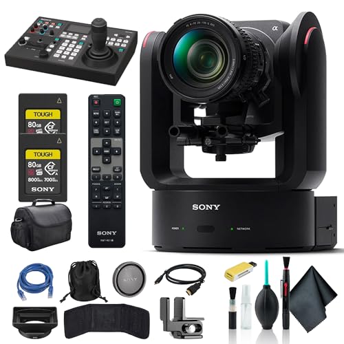Sony FR7 Cinema Line PTZ Camera Kit with 28-135mm Zoom Lens ILME-FR7K, RM-IP500/1 Professional Remote Controller RM-IP500/1, and More