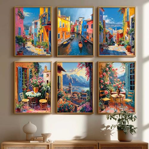 Image of kotart - City view wall Paintings with Frame for Home Decoration - Painting for Living Room Bedroom Office Wall hanging frames - (10X13 INCH, E)