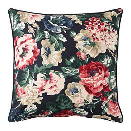 Image of IKEA Leikny Cushion Cover Black Multicolor Size 20x20 404.108.11