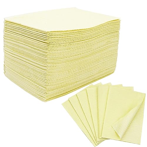 MOTHAF Lot de 250 tampons jetables pour tatouage - Membrane composite absorbante et imperméable - Bavoirs dentaires jetables - Tapis de piercing de tatouage imperméable à 2 plis - Feuille