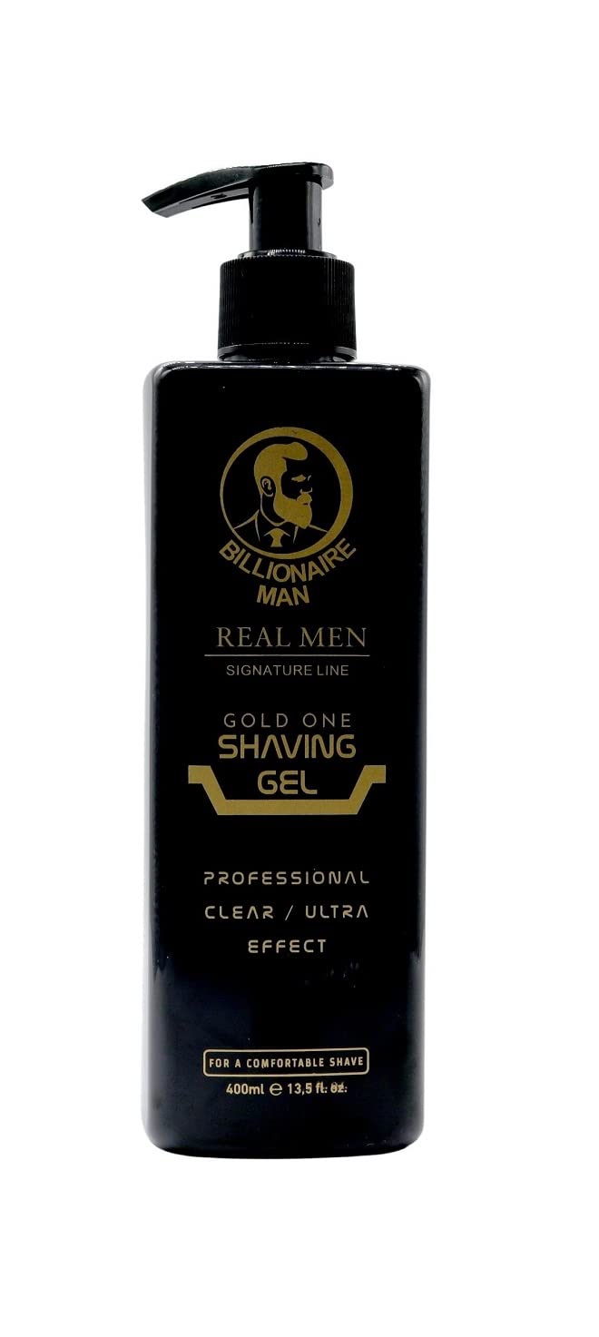 BILLIONAIRE MAN REAL MEN SIGNATURE LINEGold One Shaving Gel 400ML l Ultra Effect l Men's Daily Use l Smooth Gel