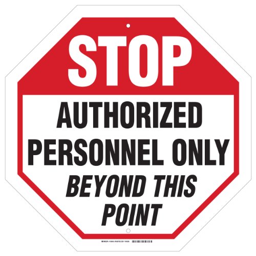 Panneau de sécurité Brady aluminium réfléchissant 61x61 pour zone privée