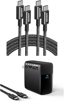 Anker 313 USB C to USB C Cable 6ft 100W, 2Pack 317 Charger 100W