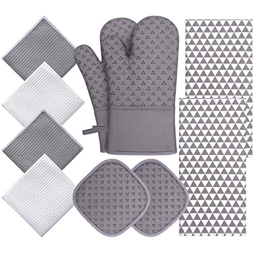 image for BSKSSK Oven Mitts and Pot Holder Sets with Kitchen Towels and Placemat