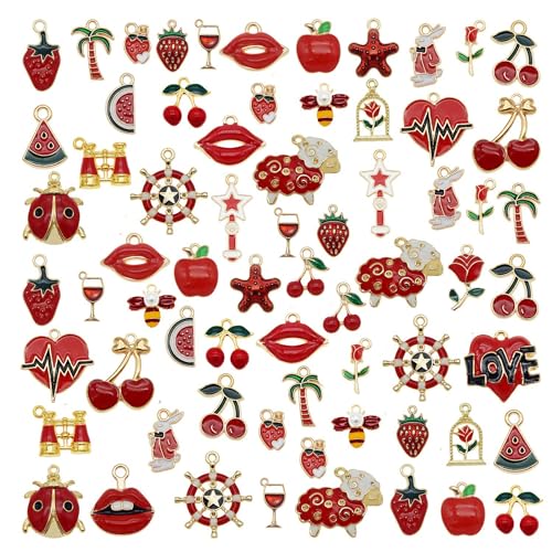 30 colgantes de esmalte surtidos para crear collares, pulseras y pendientes artesanales