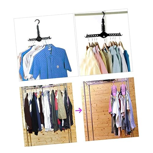 Percha plegable de plástico PRETYZOOM ahorra espacio con gancho para ropa 5