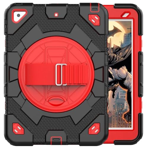 Coque iPad 10.2 2019 antichoc silicone rigide noir rouge