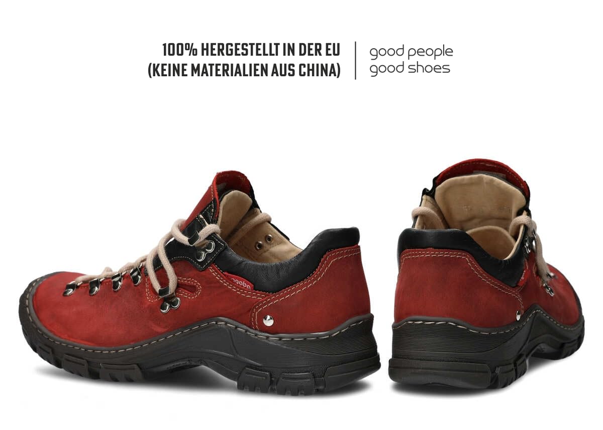 nagaba - Męskie buty trekkingowe - skórzane buty trekkingowe męskie - półbuty męskie z prawdziwej skóry, ze sznurówkami - buty męskie, półbuty, buty rekreacyjne
