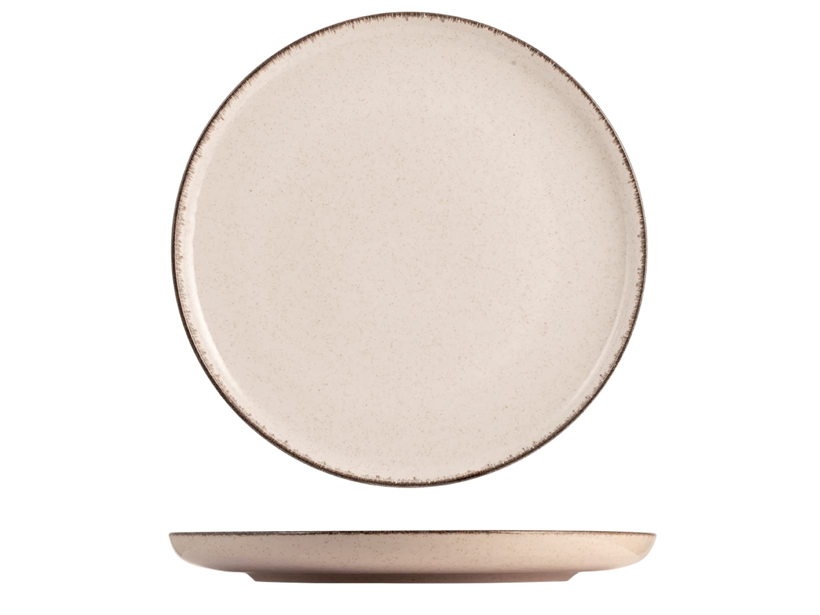 H & H Service de table 12 pièces Pearl Porcelaine Ivoire Service complet pour table élégante – Assiettes et accessoires résistants et fins