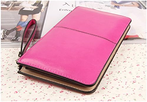 Women's Solid Color PU Leather Wristlet Clutches Purse Wallet Credit ID Cards Holder - Image 2