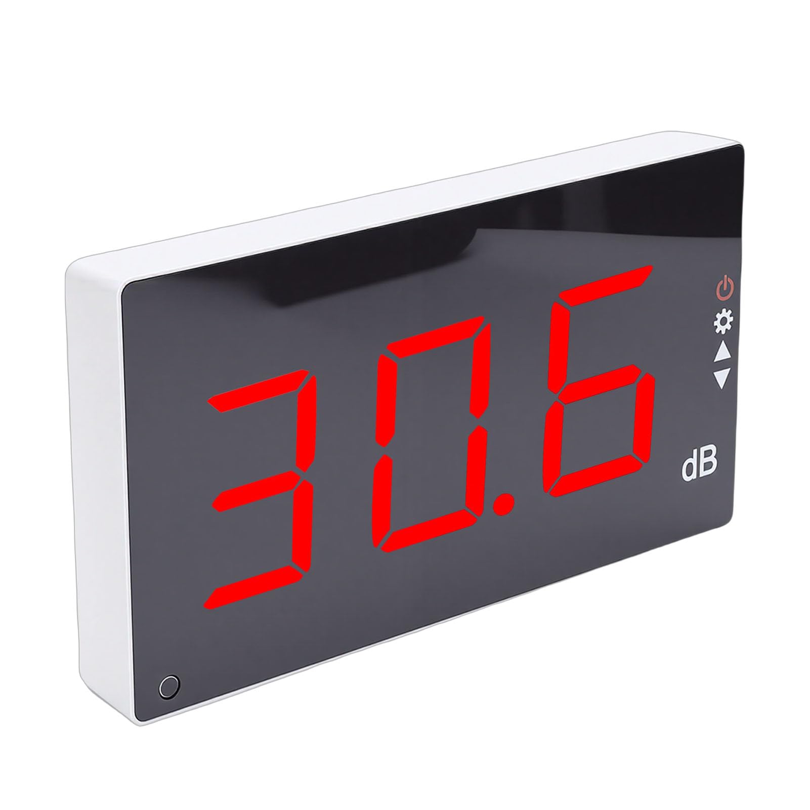 PUSOKEI Medidor de Nivel de Sonido, Probador de Decibelios de Ruido con Alarma de Sonido, Pantalla LCD de 3 Pulgadas, Montaje en Pared, Medidor de Ruido Digital de Rango de DB para Aula Oficina