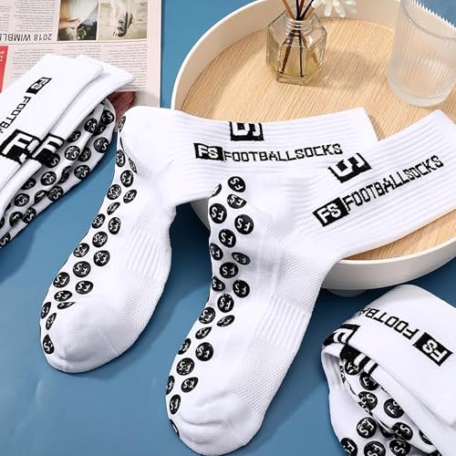 Image of Anti-Slip Sports Socks with Rubber Grip - High-Tech Breathable Cricket, Football, Yoga Socks for Men & Women | Athletic Socks for Gym, Running