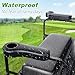10L0L Golf Cart Rear Seat Kit Arm Rest Set with Cup Holder EzGo Yamaha Drilling Required or Drilling No Required Kits Include - Black