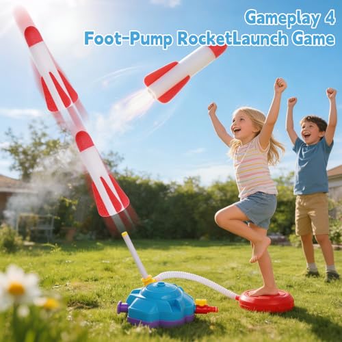 4-in-1 Water Sprinkler for Kids, Water Sprinkler Baseball Toy, Rocket Sprinklers, Rocket Launch Game, 360°Rotating Sprinklers Outdoor Summer Toys for Boys Girls - image 5