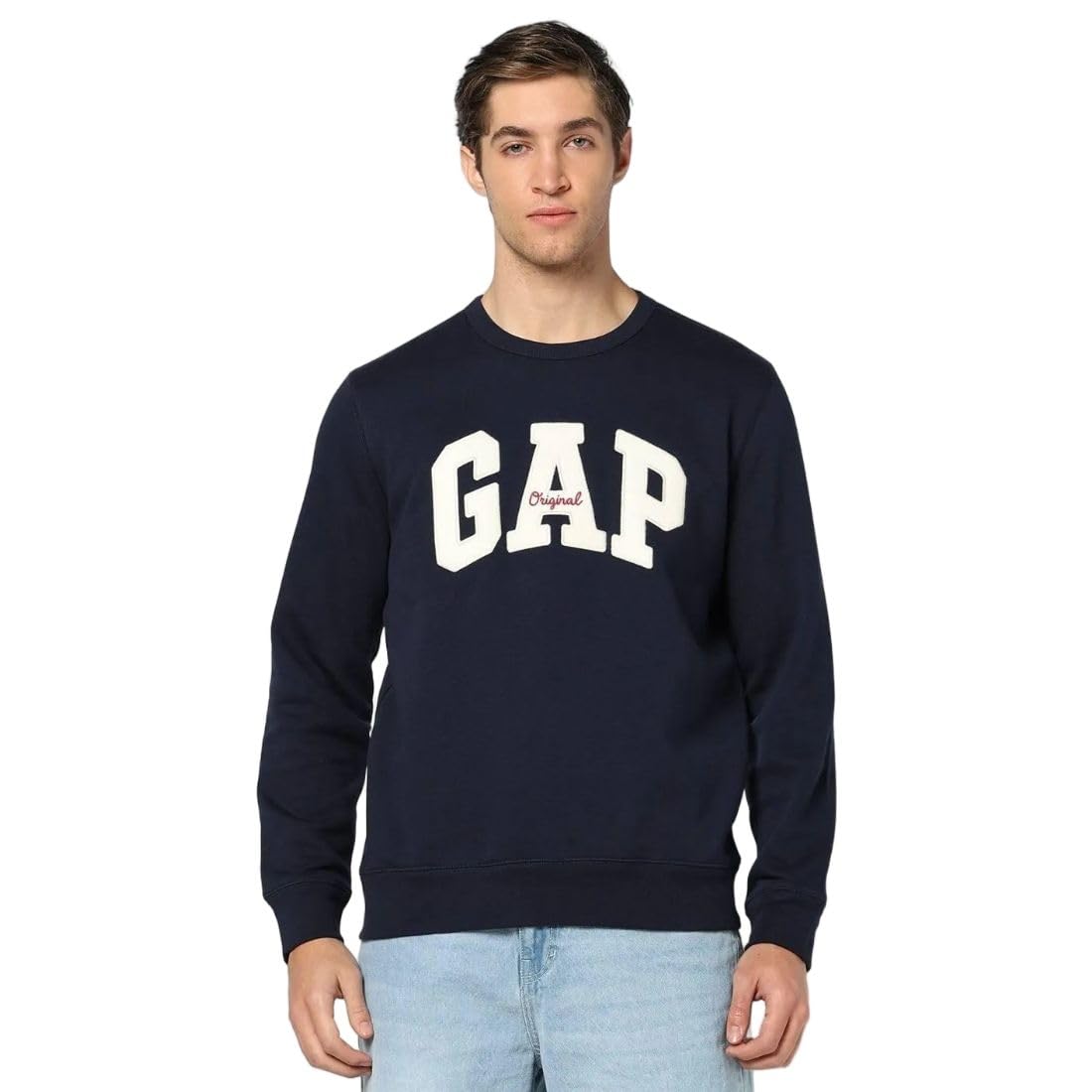 Gap Men Embroidered Standard Fit Crew Full Sleeve Sweatshirt-picture-22