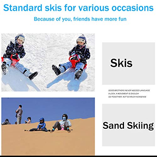 image for YZHM Snow Sled Board, Outdoor Winter Plastic Skiing Boards, Portable S