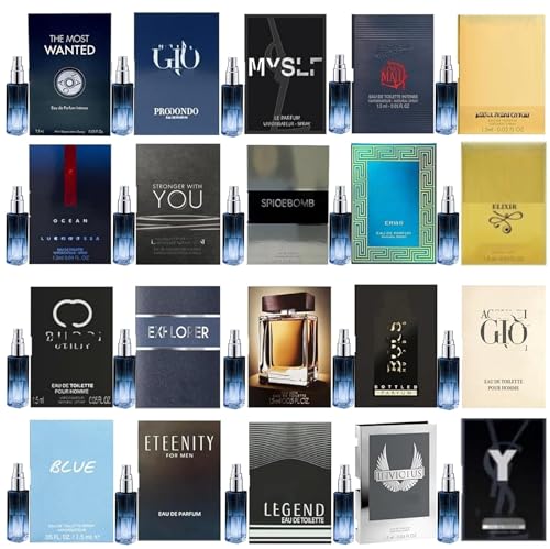 Mens Cologne Sampler Sets (4 or 8 botlles, 9ml each) - Choose your own designer cologne samples for men - Perfumes para hombres original, travel size perfumes gift set, men cologne sampler set