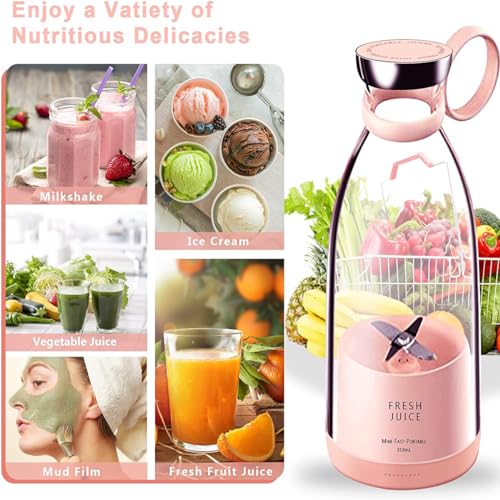image for TAPHET Portable Juicer Blender - 350ml Wireless Electric for Fresh Jui
