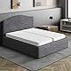 PAULATO Husse für Doppelbett über das Kopfteil und Grundgestell rüberziehen, Husse für Boxspringbetten 130-180cm Mikrofaser, bi-elastisches, kratzfestes und maschinenwaschbares Gewebe Made in Italy