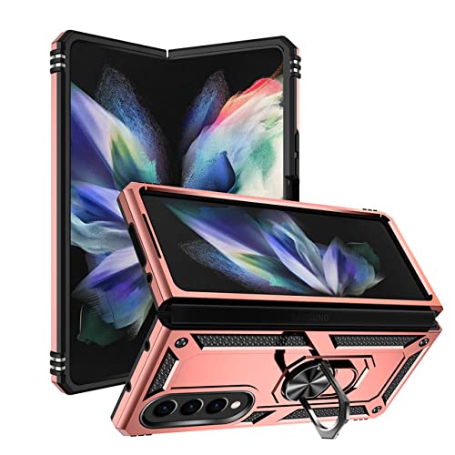 Housse rigide or rose pour Samsung Z Fold 4 de qualité supérieure