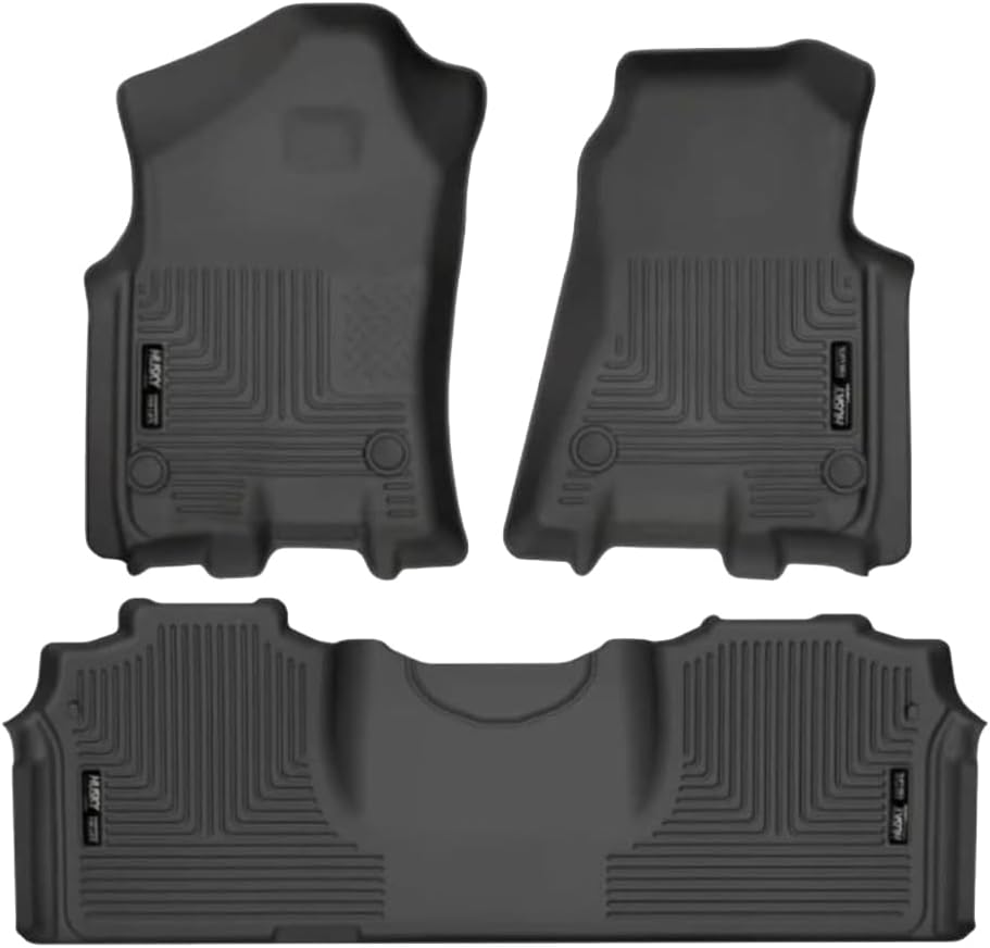 Husky Liners Weatherbeater Floor Mats | Fits 2019-2024 Ram 2500, 19-22 3500 MEGA CAB ONLY | Front & 2nd Row, 3-pc Black - 94131