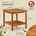 Casaria® Gartentisch Wetterfest Holz 2 Ablageflächen FSC®-Zertifiziert 80kg Belastbarkeit 45x45cm Balkon Garten Tisch Beistelltisch Gartenmöbel Akazie