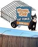 Cat Fence Outdoor Barrier - Top of Fence Height Extender Solution for Pets - Wall Topper – Invisible Solution for Small Dogs - Cat proofing Fence Extension - Catio (20m / 66ft)