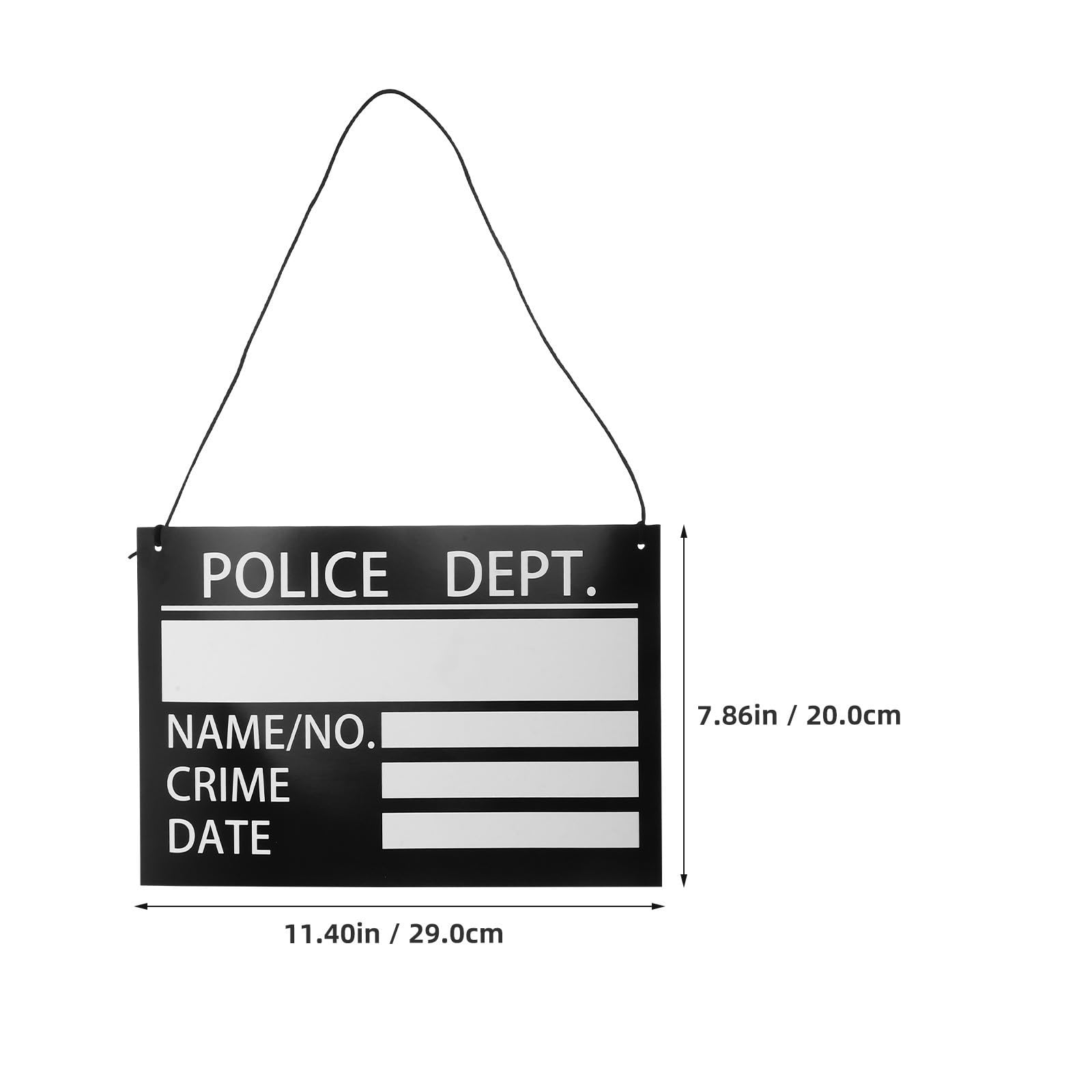 Placas de Identificación Ligeras y Creativas 10 Piezas para Accesorios de Fotomatón para Disfraz de Prisionero de Papel Negro en Fiestas Interiores