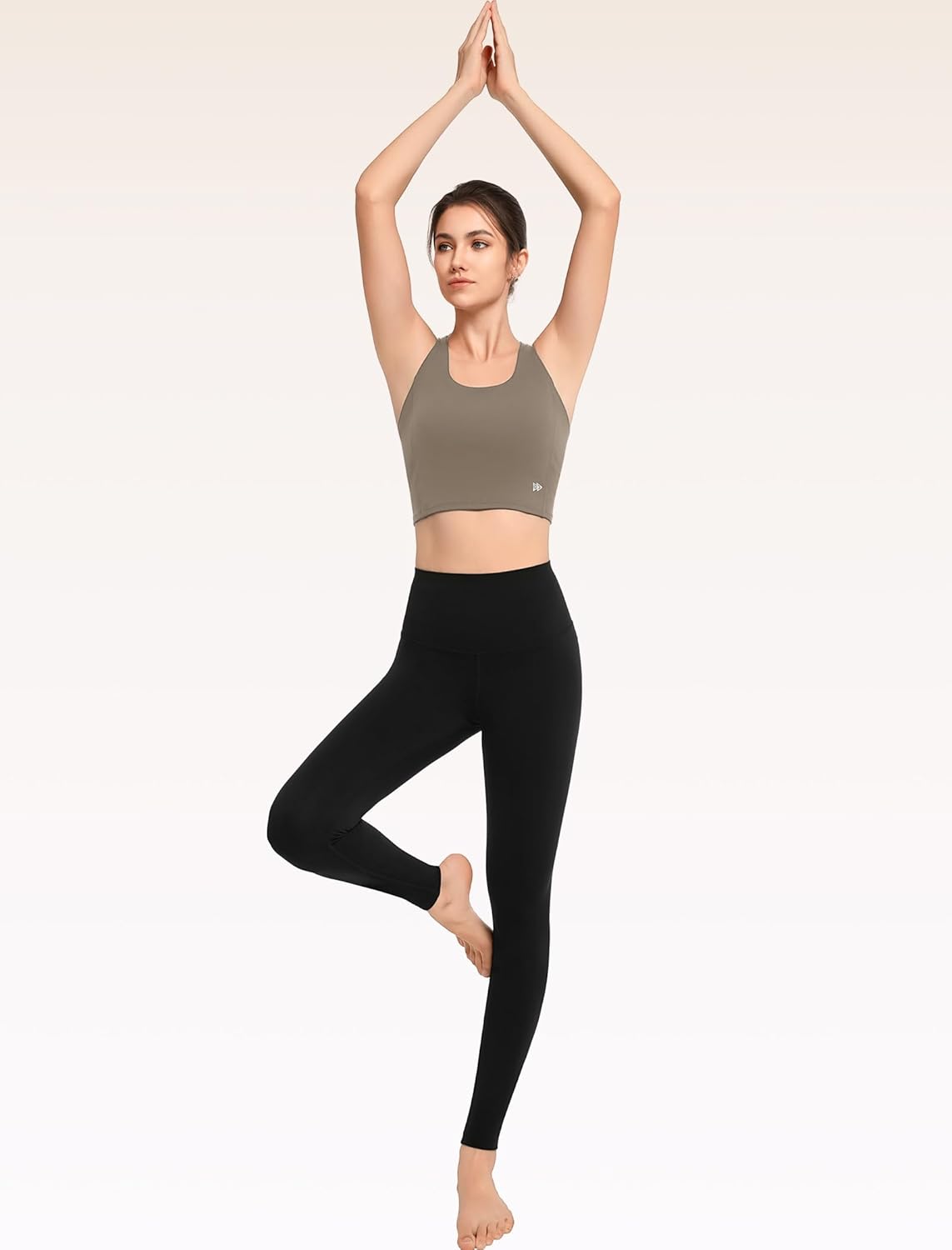 Yvette Comfortable Yoga Sports Bra Scoop Neck with Built-in Bra and Round Back Cutout Workout Top - Image 6