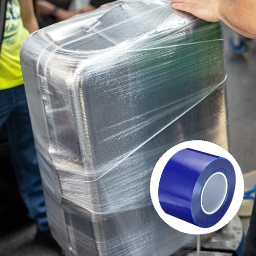 Image of MECCANIXITY Removable Protective Film Tape, 3 1 /5 Inch x 656 Ft Surface Protective Scratch Film Tape Roll for Furniture, Electrical Appliances, Blue
