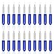 20 Stück 60° Ersatzklingen Set für Cricut Explore Air/Air 2 /Air 3/Maker/Maker 3, Expression für Vinyl-Schneidemaschinen, Ersatz-Cutting-Klingen 60° Tiefe Medienklingen (Blau Kappe)