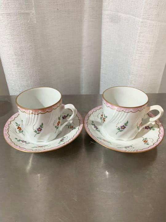 2客セット リモージュフランス ティーカップ カップ&ソーサー デミタス