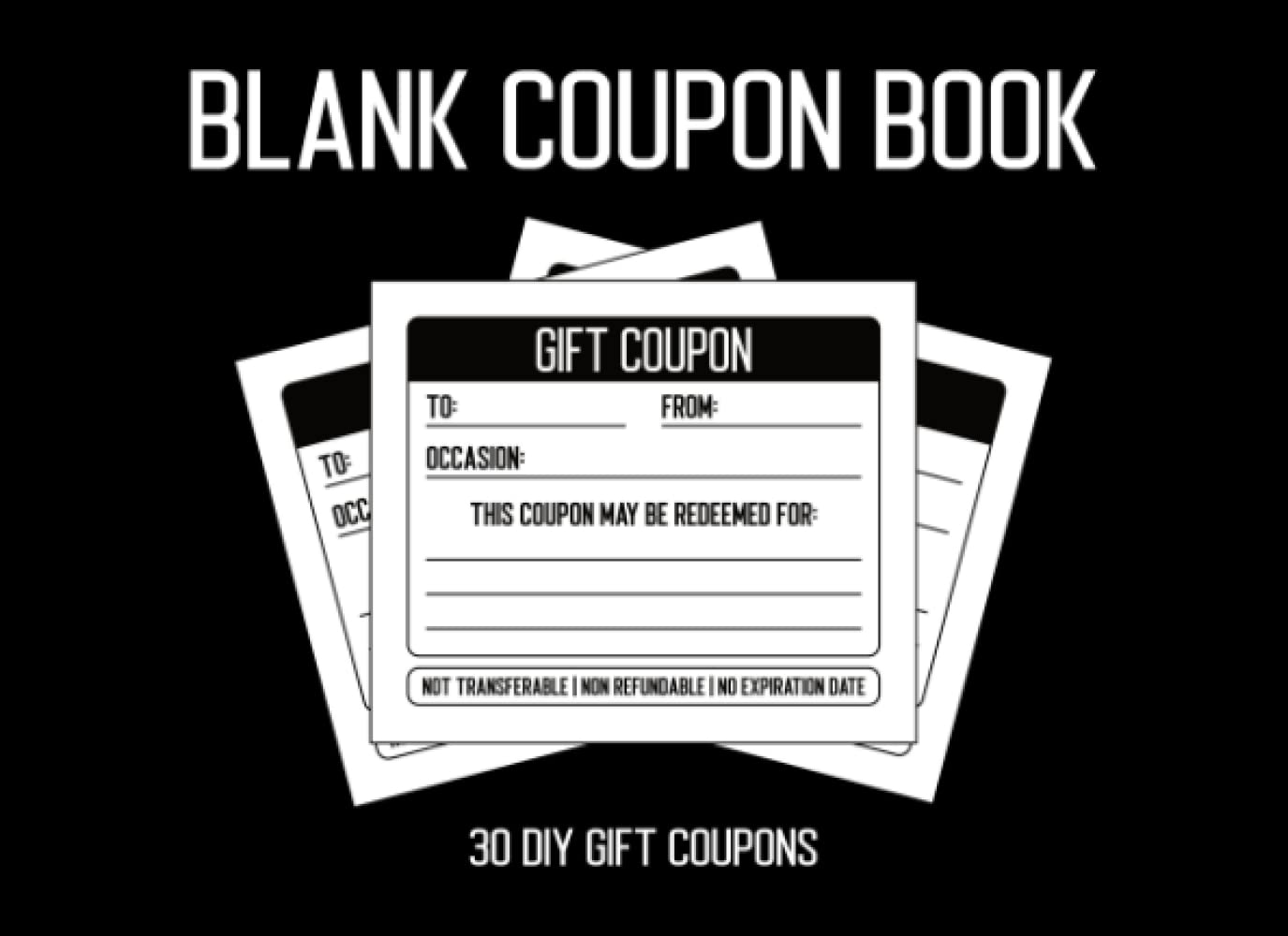 Blank Coupon Book: 30 DIY Gift Coupons