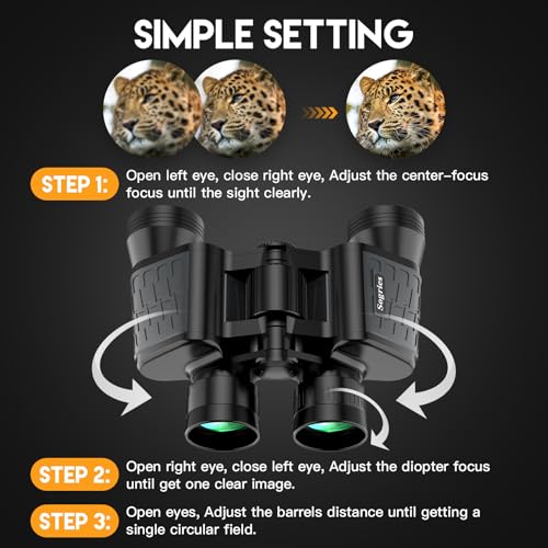 Image of 8x40 Binoculars for Bird Watching -High Power Binoculars for Adult,HD Optical System Non-Slip Grip, Waterproof Binoculars for Outdoor