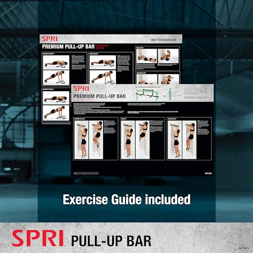 image for SPRI Pull Up Bar - 8-Grip Door Frame Mounting Pull-Up Bar for Versatil