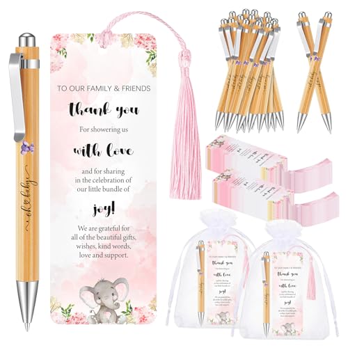 50 Sets Baby Shower Favors for Guests, Includes Bamboo Ballpoint