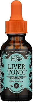 Herbs Etc. Liver Tonic Classic Liquid Extract, Gluten-Free, Vegan, 1 fl oz