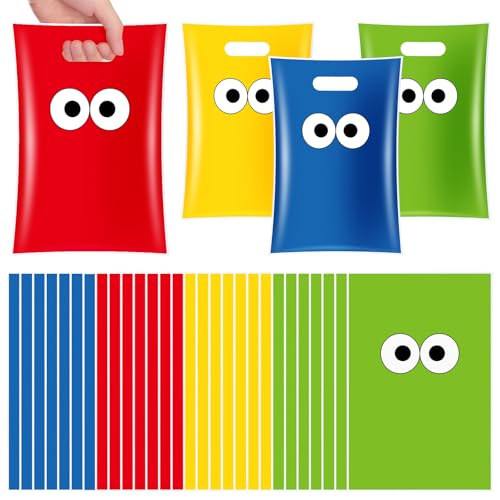 Eccliy 30 Pcs Street Themed Party Bags Cartoon Gift Bags with Handles for Street Themed Birthday Party Supplies