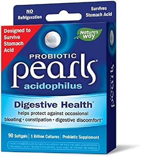 Probiotic Pearls Acidophilus Once Daily Probiotic Supplement, 1 Billion Live Cultures, Survives Stomach