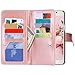 BENTOBEN Galaxy Note 5 Case, Note 5 Case, Glitter Sparkle Bling Flip PU Leather Credit Card Holder Cash Pocket Wristlet Protective Wallet Case for Samsung Galaxy Note 5/SM-N920, Rose Gold