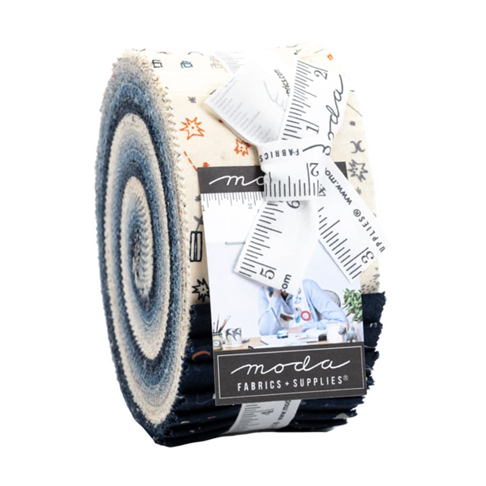 Moda Fabrics Multicolor Janet Clare Astra Jelly Roll 40 2.5-Inch Strips 16920Jr, Assorted