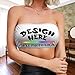Custom Seamless Bandeau Tube Top for Women Customize Tube Tops Personalized Your Own Text Customizable Bandeau Tops Customized Strapless Bras Custom Strapless Non-Padded Bra White